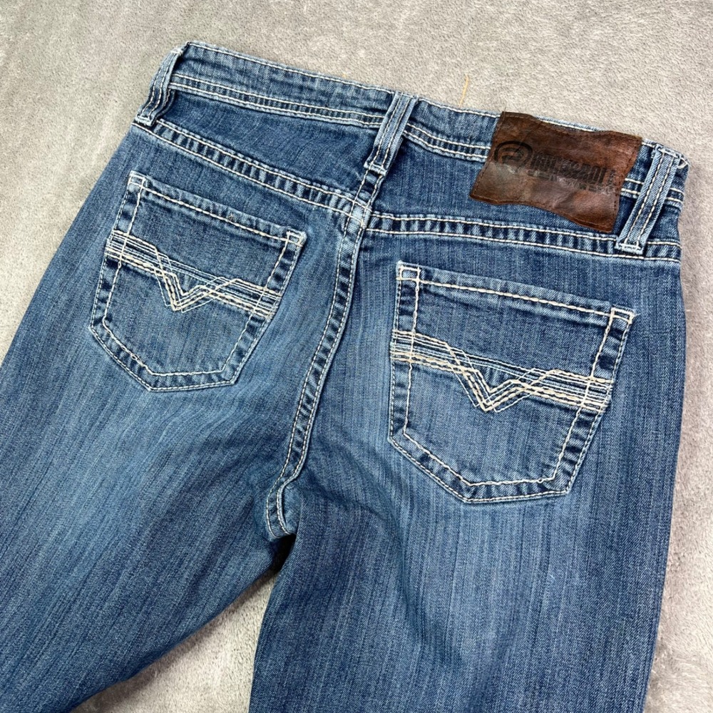 Rock & Roll Denim Double Barrel Stackable Jeans Mens 29x36 Blue Relaxed Bootcut